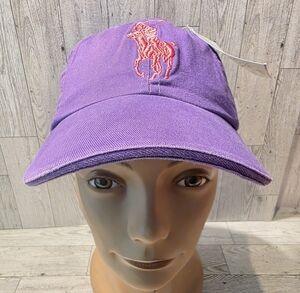 Polo by Ralph Lauren Purple Cap with Pink Logo